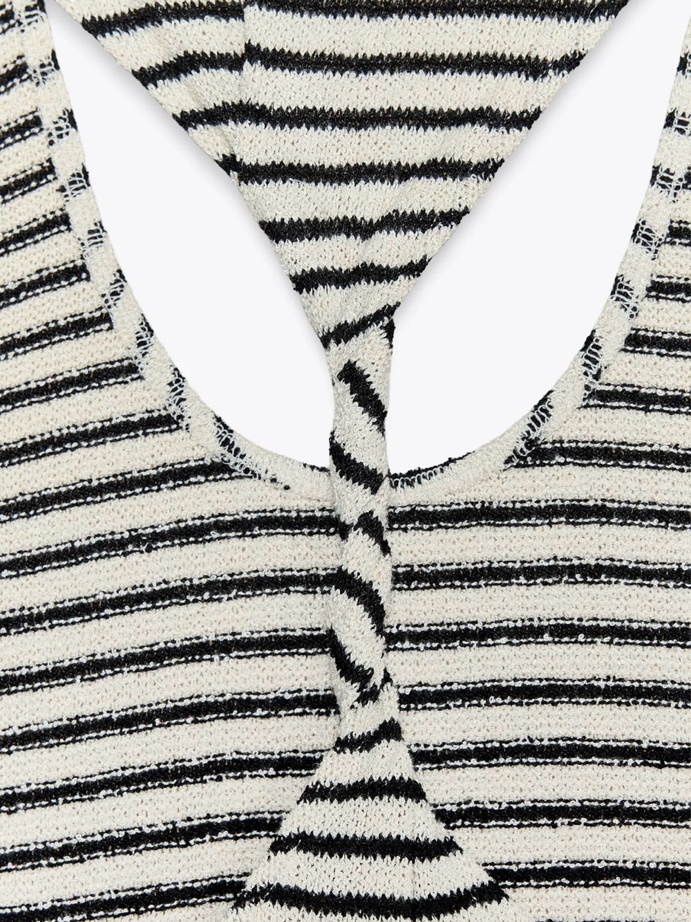 Zara Black and White Striped Maxi Dress
